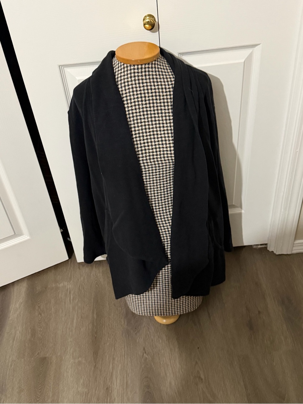 Lucy Black Lightweight Open-Front Shirt Jacket 2x